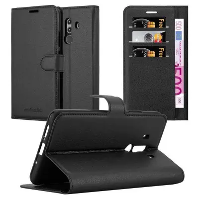 Cadorabo Ohišje, združljivo z Huawei MATE 10 PRO v oksidna črna - Zaščitni ovitek z magnetnim zapiranjem, stoječo funkcijo in režo za kartice