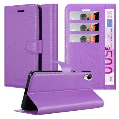 CADORABO HTC Desire 10 LIFESTYLE/Desire 825 v pastelno vijolična - Zaščitni ovitek z magnetnim zapiranjem, stoječo funkcijo in režo za kartice