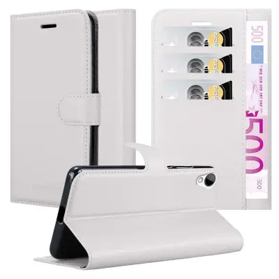 CADORABO HTC Desire 10 LIFESTYLE/Desire 825 v snežno bela - Zaščitni ovitek z magnetnim zapiranjem, stoječo funkcijo in režo za kartice