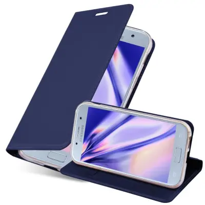 CADORABO Samsung Galaxy A5 2017 v klasična temno modra - Zaščitni ovitek z magnetnim zapiranjem, stoječo funkcijo in režo za kartice