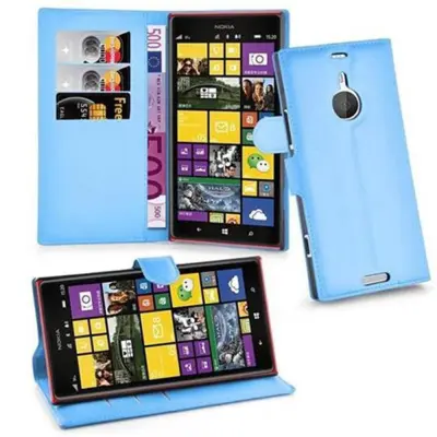 Cadorabo Ohišje, združljivo z Nokia Lumia 1520 v nebesno modra - Zaščitni ovitek z magnetnim zapiranjem, stoječo funkcijo in režo za kartice