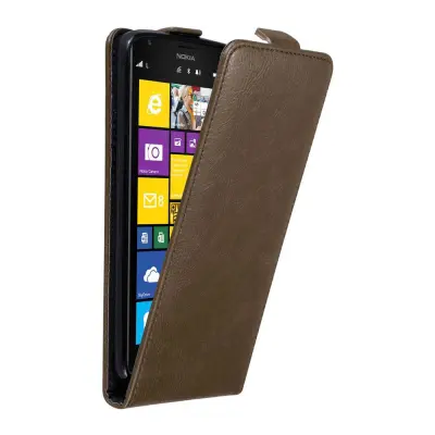 Cadorabo Ohišje, združljivo z Nokia Lumia 1520 v kava rjava - Zaščitni ovitek v obliki flipa z magnetnim zapiranjem