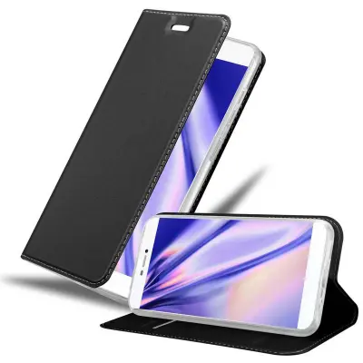 Cadorabo Ohišje, združljivo z Huawei P8 v klasično srebrno - Zaščitni ovitek z magnetnim zapiranjem, stoječo funkcijo in režo za kartice