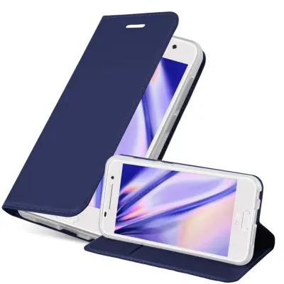 Cadorabo Ohišje, združljivo z HTC ONE A9 v klasična temno modra - Zaščitni ovitek z magnetnim zapiranjem, stoječo funkcijo in režo za kartice