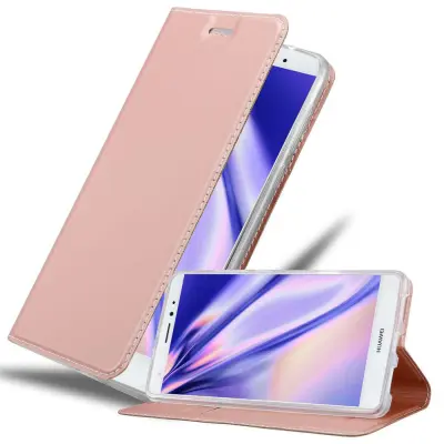 Cadorabo Ohišje, združljivo z Huawei MATE S v klasična rožnata zlata - Zaščitni ovitek z magnetnim zapiranjem, stoječo funkcijo in režo za kartice