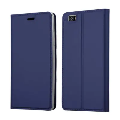Cadorabo Ohišje, združljivo z Huawei P8 LITE 2015 v klasična temno modra - Zaščitni ovitek z magnetnim zapiranjem, stoječo funkcijo in režo za kartice