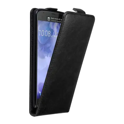 Cadorabo Ohišje, združljivo z HTC U ULTRA v nočna črna - Zaščitni ovitek v obliki flipa z magnetnim zapiranjem