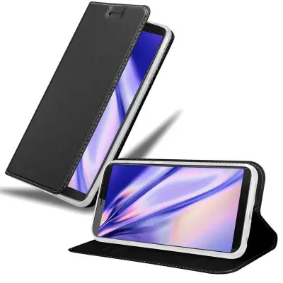 Cadorabo Ohišje, združljivo z Cubot NOVA v klasična črna - Zaščitni ovitek z magnetnim zapiranjem, stoječo funkcijo in režo za kartice