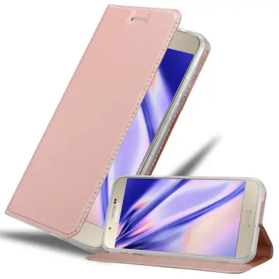 CADORABO Samsung Galaxy A8 2015 v klasična rožnata zlata - Zaščitni ovitek z magnetnim zapiranjem, stoječo funkcijo in režo za kartice