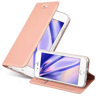 CADORABO Apple iPhone 6 PLUS/6S PLUS v klasična rožnata zlata - Zaščitni ovitek z magnetnim zapiranjem, stoječo funkcijo in režo za kartice