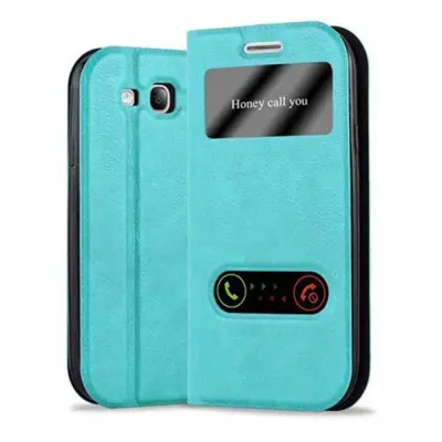 CADORABO Samsung Galaxy S3/S3 NEO v mint turquoise - Zaščitni ovitek z magnetnim zapiranjem, stoječo funkcijo in 2 okencema za gledanje