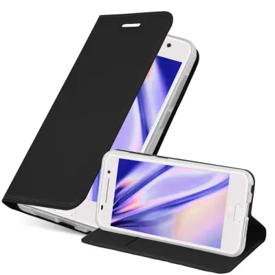 Cadorabo Ohišje, združljivo z HTC ONE A9 v klasična črna - Zaščitni ovitek z magnetnim zapiranjem, stoječo funkcijo in režo za kartice