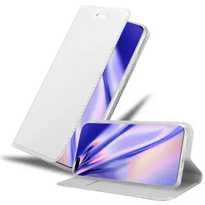 Cadorabo Ohišje, združljivo z Huawei P40 v klasično srebrno - Zaščitni ovitek z magnetnim zapiranjem, stoječo funkcijo in režo za kartice
