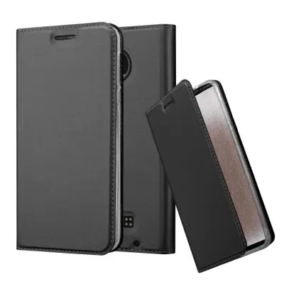 Cadorabo Ohišje, združljivo z Motorola MOTO Z PLAY v klasična črna - Zaščitni ovitek z magnetnim zapiranjem, stoječo funkcijo in režo za kartice