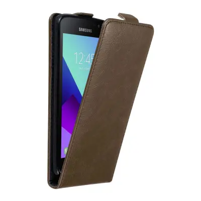 Cadorabo Ohišje, združljivo z Samsung Galaxy XCover 4 / XCover 4s v kava rjava - Zaščitni ovitek v obliki flipa z magnetnim zapiranjem
