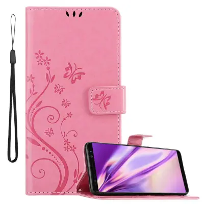 CADORABO Samsung Galaxy NOTE 8 v klasična zlata - ovitek v cvetličnem dizajnu z magnetnim zapiranjem, stoječo funkcijo in režami za kartice