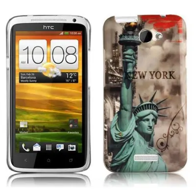Primer Cadorabo, združljiv s HTC -jem z New Yorkom - Kip of Liberty Print - Trda zaščitna kritje pri trendovskem oblikovanju