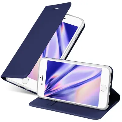CADORABO Apple iPhone 7 PLUS/7S PLUS/8 PLUS v klasična temno modra - Zaščitni ovitek z magnetnim zapiranjem, stoječo funkcijo in režo za kartice