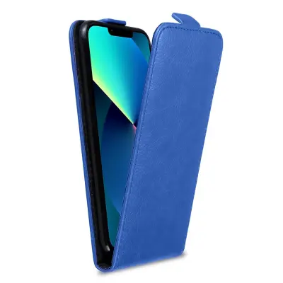 Cadorabo Ohišje, združljivo z Apple iPhone 13 v briljantna modra - Zaščitni ovitek v obliki flipa iz gladkega umetnega usnja