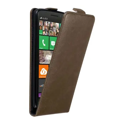 Cadorabo Ohišje, združljivo z Nokia Lumia 929 / 930 v kava rjava - Zaščitni ovitek v obliki flipa z magnetnim zapiranjem