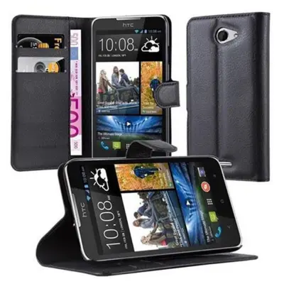 Cadorabo Ohišje, združljivo z HTC Desire 316 / 516 v oksidna črna - Zaščitni ovitek z magnetnim zapiranjem, stoječo funkcijo in režo za kartice