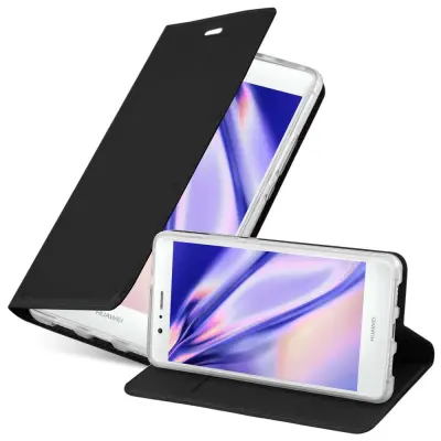 CADORABO Huawei P9 LITE 2016/G9 LITE v klasična črna - Zaščitni ovitek z magnetnim zapiranjem, stoječo funkcijo in režo za kartice