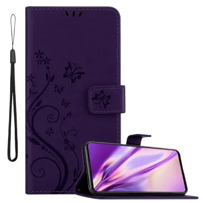 CADORABO Samsung Galaxy A71 4G v klasična temno modra - ovitek v cvetličnem dizajnu z magnetnim zapiranjem, stoječo funkcijo in režami za kartice