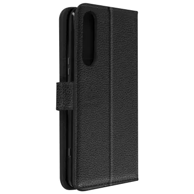 Etui za Sony Xperia 5 IV Video Stand Wallet iz umetnega usnja crn