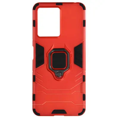 Ovitek, odporen proti udarcem za Redmi Note 12 4G / 5G s podporo za prstan, crn