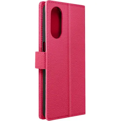 Ovitek za Oppo A78 Video Stand Wallet iz umetnega usnja roza