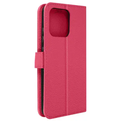 Ovitek za Xiaomi Redmi 12C Video Stand Wallet iz umetnega usnja roza
