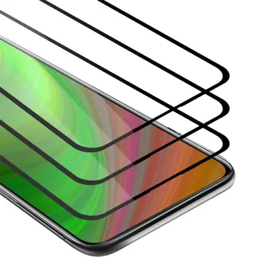 CADORABO Honor 30 - Zaščitna folija v transparentno s čarno - 3-pack Kaljeno steklo za zaščito zaslona s trdoto 9H in 3D dotikom