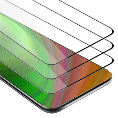 CADORABO Lenovo Z5 PRO - Zaščitna folija v transparentno s čarno - 3-pack Kaljeno steklo za zaščito zaslona s trdoto 9H in 3D dotikom