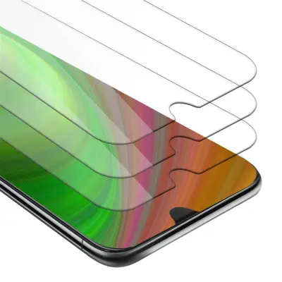 CADORABO HTC Desire 19 PLUS - Zaščitna folija - 3-pack Kaljeno zaščitno steklo za zaslone s trdoto 9H in združljivostjo s 3D dotikom
