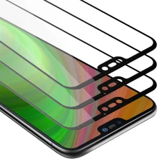 CADORABO Huawei P20 LITE 2018/NOVA 3E - Zaščitna folija v transparentno s čarno - 3-pack Kaljeno steklo za zaščito zaslona s trdoto 9H in 3D