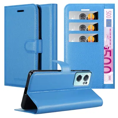 Cadorabo Case, združljiv z OnePlus v Sky Blue - zaščitni pokrov z magnetnim zapiranjem, stoječo funkcijo in režo za kartico