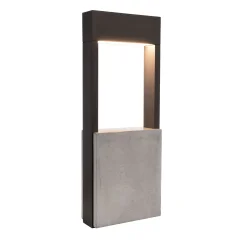 CHERTAN Svetilka 45cm LED 12W aluminij betonski kamen IP54 zunanja luč vrtni drevored 230V VELIKOST 45CM