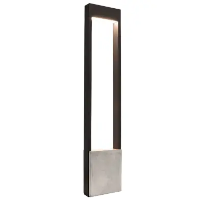 CHERTAN Svetilka 100cm LED 12W aluminij betonski kamen IP54 zunanja luč vrtni drevored 230V VELIKOST 100CM