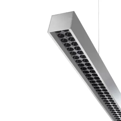 LED svetilka 28W viseča viseča zatemnitvena svetloba kota 24 stopinj pisarniška pisarna študija 4000K z 230V napajalnikom SIVA