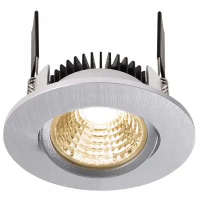 MODERNA OKROGLA LED SPOT 12W VGRADNA 95MM STROPNA SVETILKA KUHINJSKE VITRINE 24V SIVA 4000K