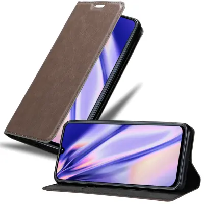 CADORABO Ohišje, združljiv s Samsungom v sedlu Brown - zaščitni pokrov z magnetnim zapiranjem, stoječo funkcijo in režo za kartico