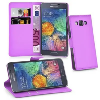 CADORABO Samsung Galaxy A7 2015 v pastelno vijolična - Zaščitni ovitek z magnetnim zapiranjem, stoječo funkcijo in režo za kartice