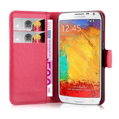 Cadorabo Ohišje, združljivo z Samsung Galaxy NOTE 3 NEO v rdeče sladkorno jabolko - Zaščitni ovitek z magnetnim zapiranjem, stoječo funkcijo in režo za kartice