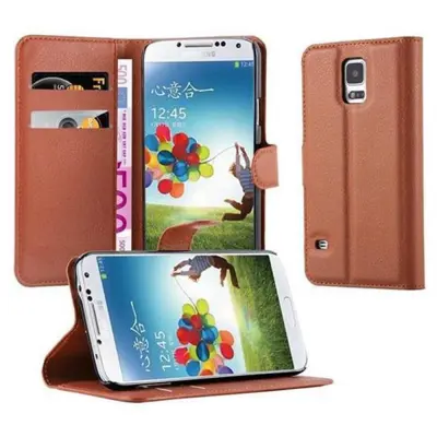 CADORABO Samsung Galaxy S5/S5 NEO v sedlo rjave barve - Zaščitni ovitek z magnetnim zapiranjem, stoječo funkcijo in režo za kartice