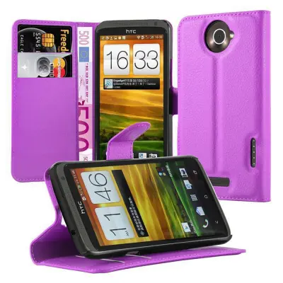 Cadorabo Ohišje, združljivo z HTC ONE X / X+ v pastelno vijolična - Zaščitni ovitek z magnetnim zapiranjem, stoječo funkcijo in režo za kartice