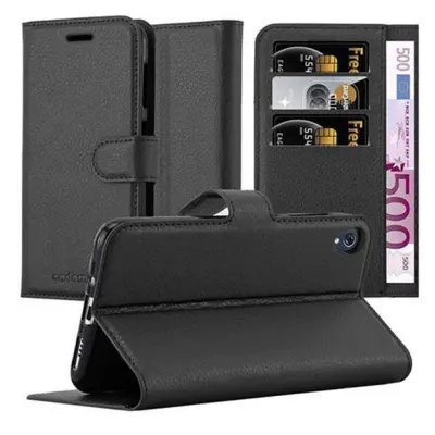 Cadorabo Ohišje, združljivo z Asus ZenFone LIVE / 3 GO v oksidna črna - Zaščitni ovitek z magnetnim zapiranjem, stoječo funkcijo in režo za kartice
