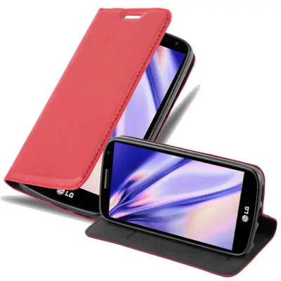 Cadorabo Ohišje, združljivo z LG G2 MINI v rdeče jabolko - Zaščitni ovitek z magnetnim zapiranjem, stoječo funkcijo in režo za kartice
