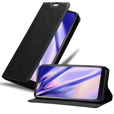 Cadorabo Ohišje, združljivo z LG K50 v nočna črna - Zaščitni ovitek z magnetnim zapiranjem, stoječo funkcijo in režo za kartice