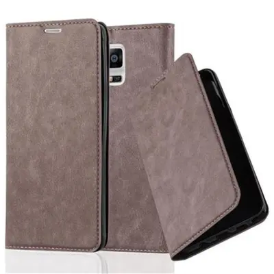 Cadorabo Ohišje, združljivo z Samsung Galaxy NOTE 4 v kavovinsko rdeča - Zaščitni ovitek z magnetnim zapiranjem, stoječo funkcijo in režo za kartice