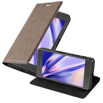 CADORABO Sony Xperia X PERFORMANCE v kavovinsko rdeča - Zaščitni ovitek z magnetnim zapiranjem, stoječo funkcijo in režo za kartice